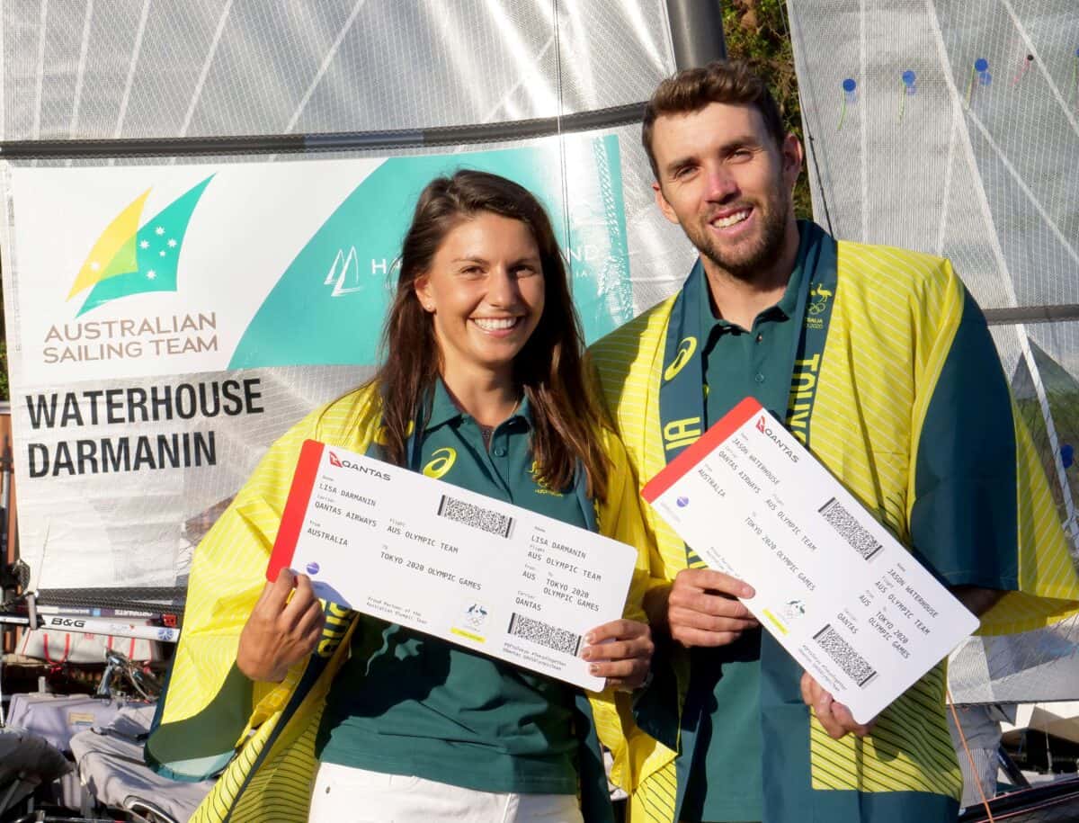 Nacra 17 sailors Jason Waterhouse and Lisa Darmanin have been announced as the latest selections to Australia's Tokyo 2020 Olympic sailing team.