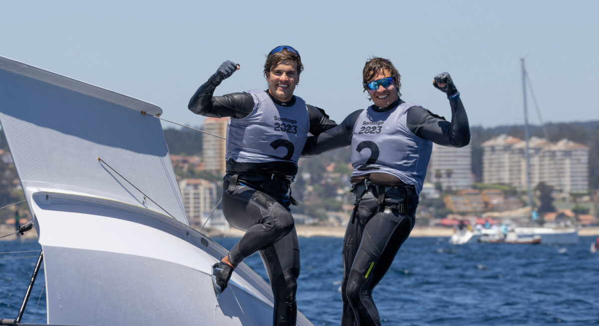 Dia 15, Vela skiff 49er masculino regata final / Day 15, Sailing men's Skiff 49erÊmedal race.