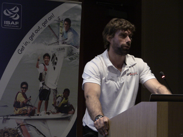 Iain Percy Speaks At ISAF Connect To Sailing Seminar